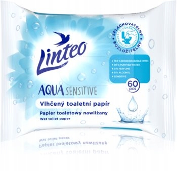

Linteo Papier Toaletowy Nawilżany Aqua 60SZT