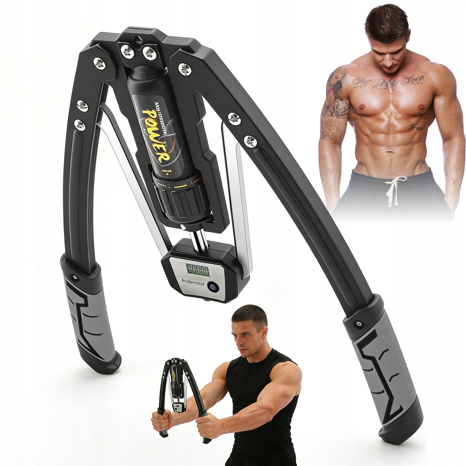 Ruční Grip Na Paže S Nastavením 10-200 Kg Expander