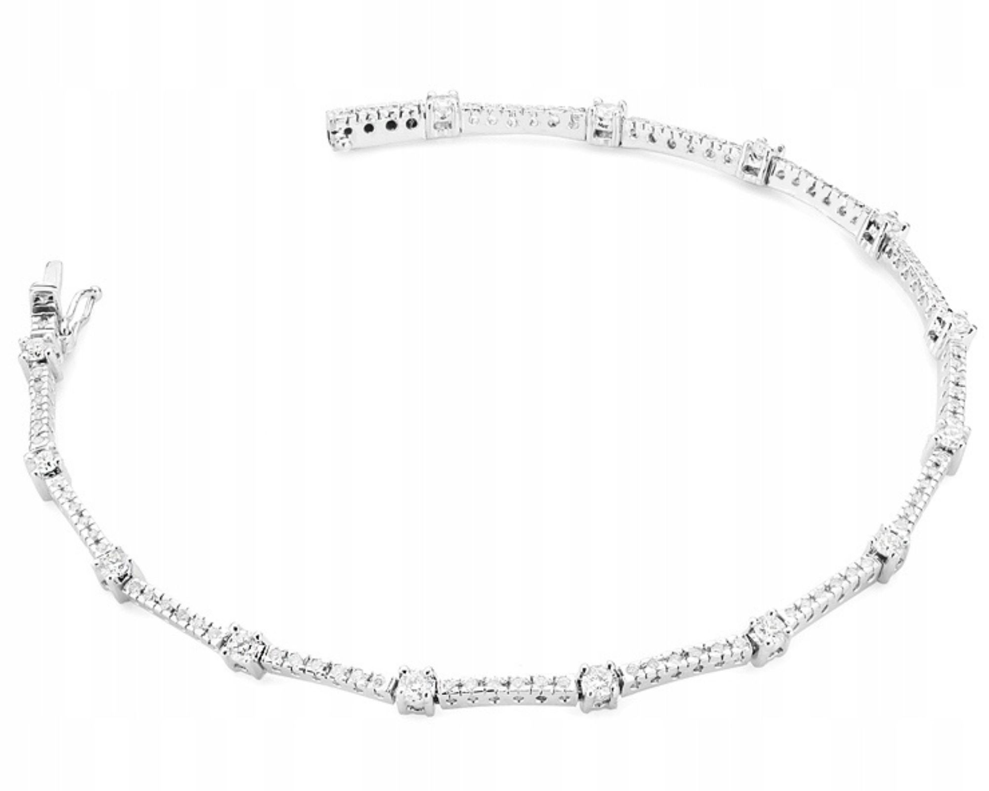 Náramek Bílé Zlato S Brilianty 1,11 Ct