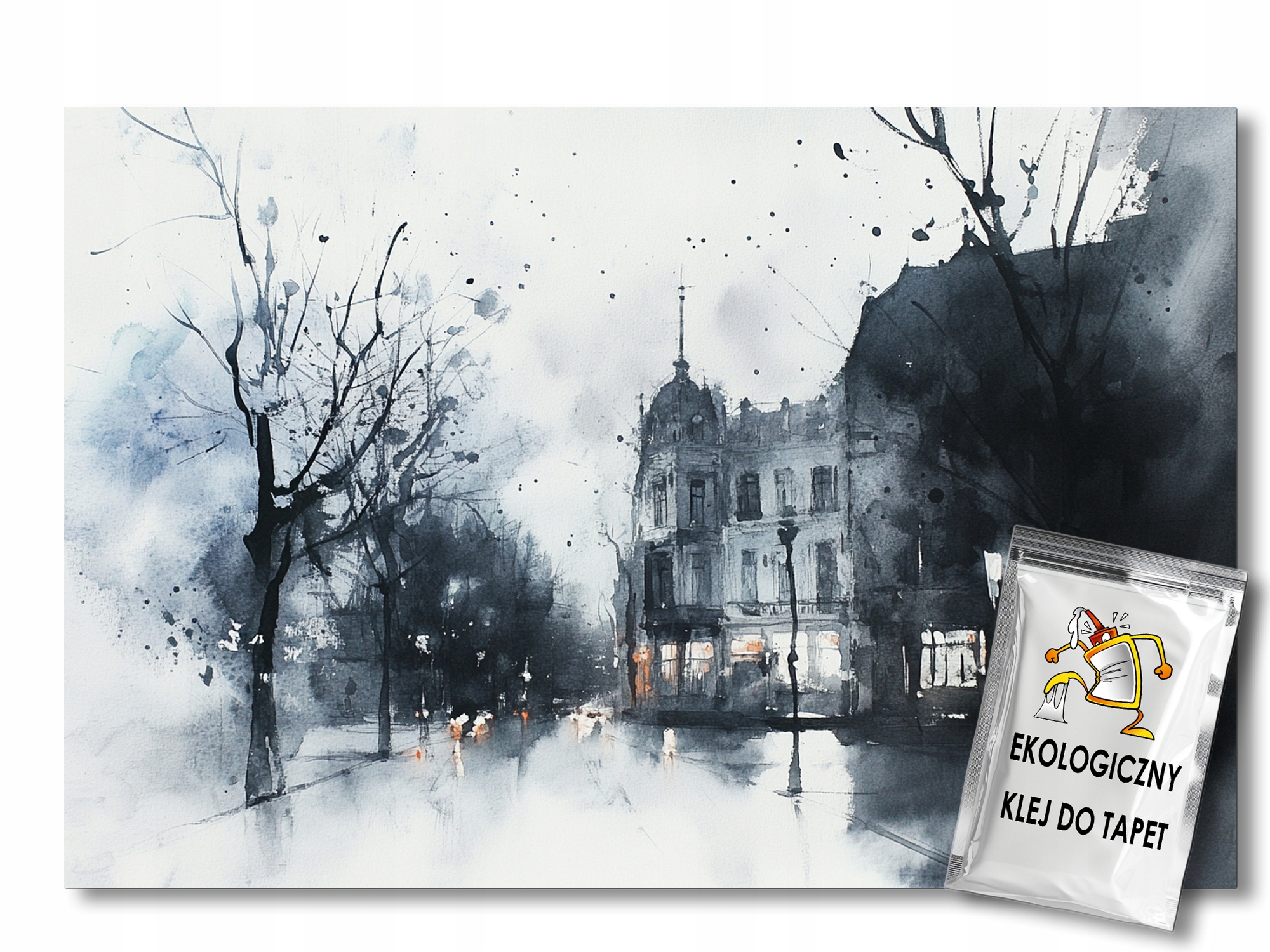Fototapeta Flizelina Město Ulice Kamenná Večer Déšť 200x140 155g