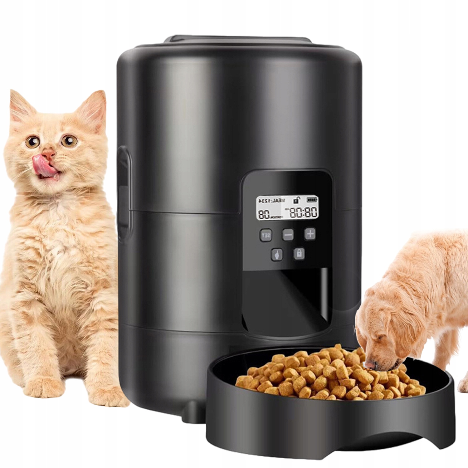 Levně Inteligentní Podavač Krmiva Automatická Miska Pro Kočky A Psa Dávkovač 2 L