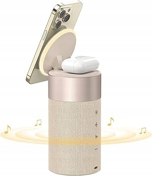 Bluetooth reproduktor, magnetická bezdrátová nabíječka s noční lampičkou