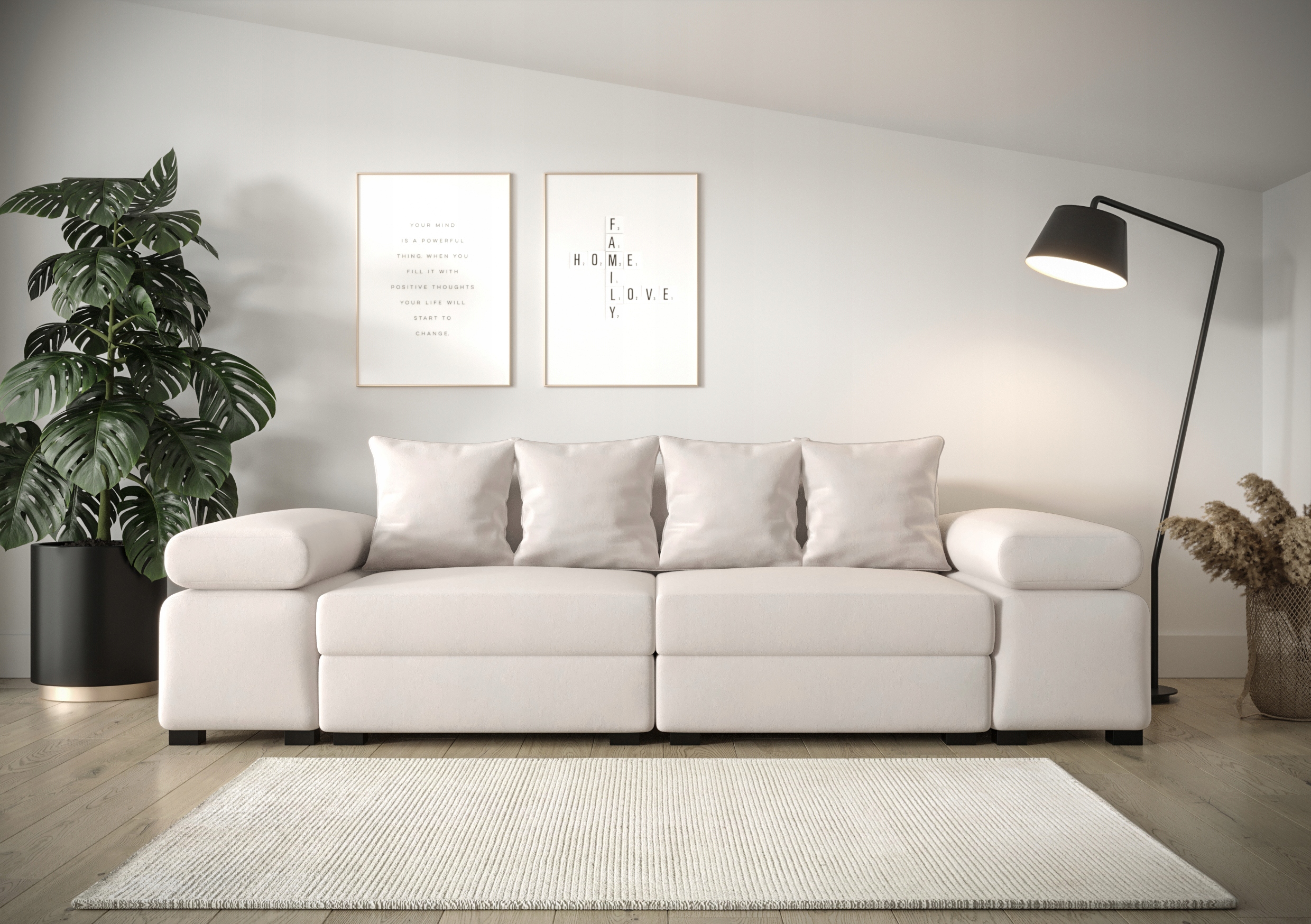 

Kanapa 3-Osobowa Jak Łóżko Beżowa 265 ZS01 O-sofa