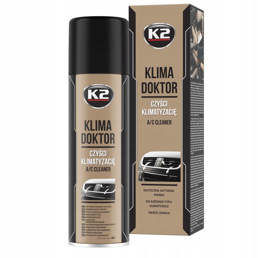 K2 KLIMA DOKTOR DO CZYSZCZENIA KLIMATYZACJI Odgrzybiania odświeżania 500ml