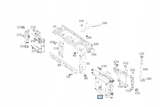 RAMA MOCOWANIE CHŁODNIC G KLASA W463 18- AMG G 63