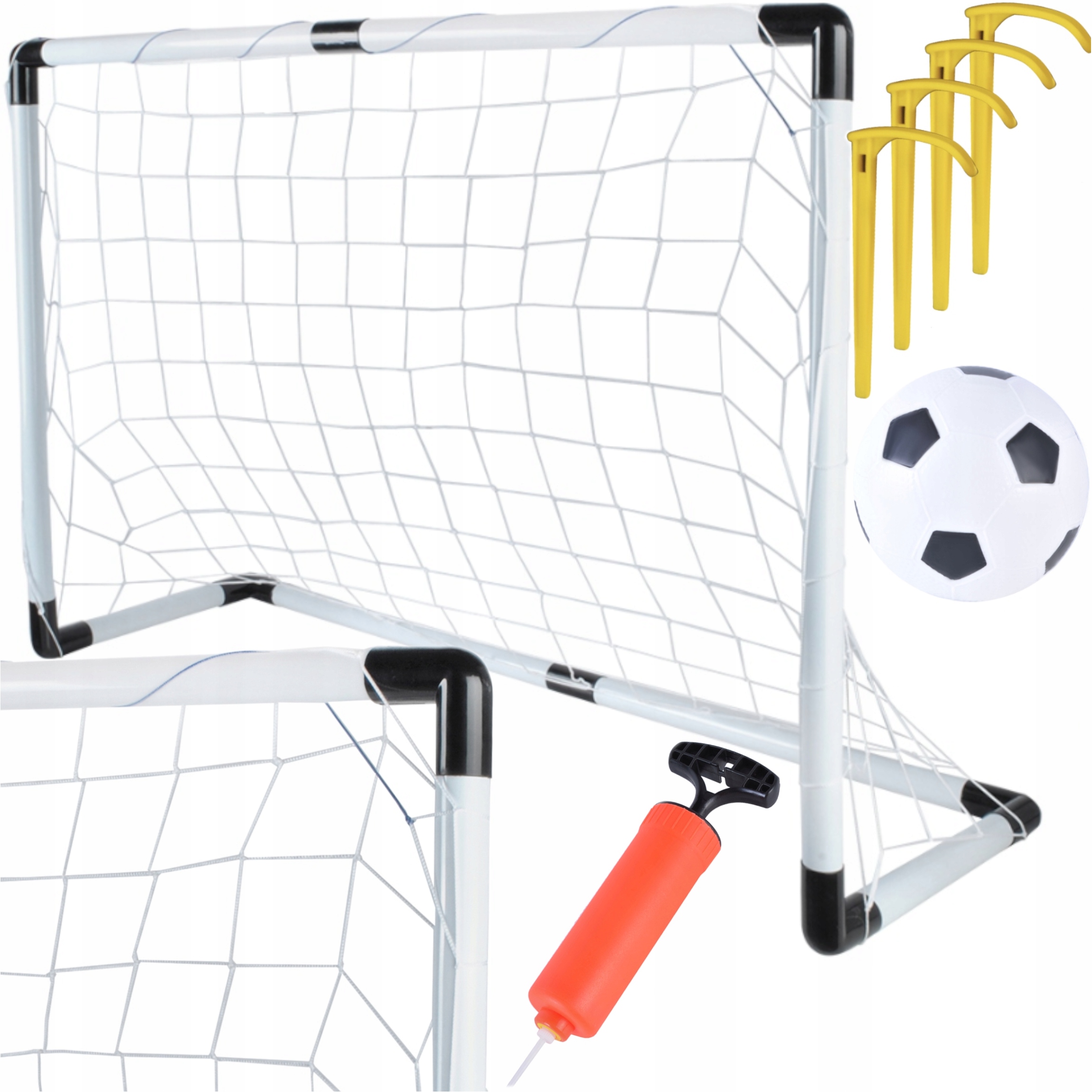 Fotbalová Branka Kompletní Sada Míč Pumpa Kolíky Branka
