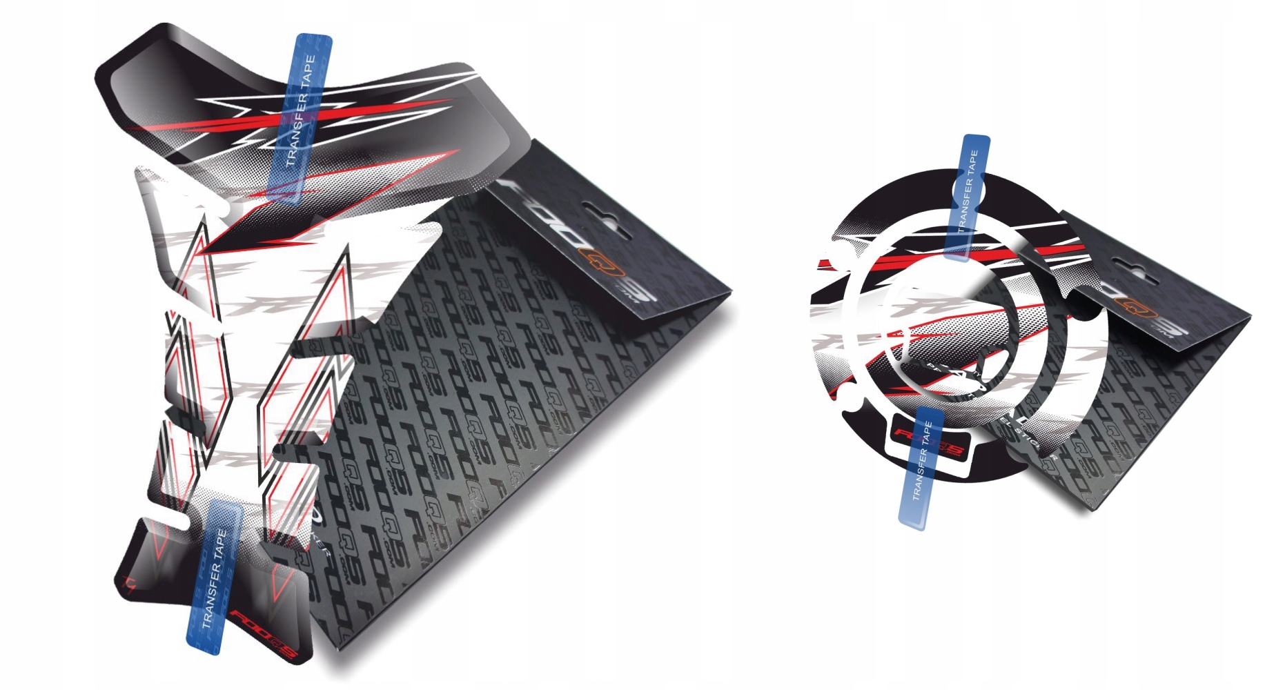 Tank-pad Cap-pad od společnosti Fooqs pro Yamaha FZ-1 Bílý Červený