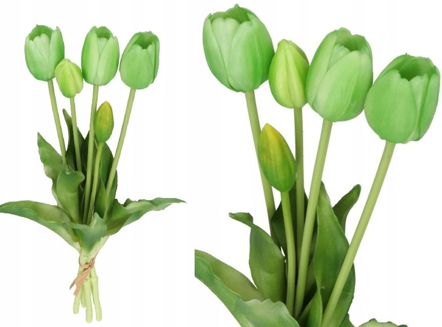 

Tulipany Bukiet Tulipanów Kwiaty Gumowe 40CM 5GAŁ