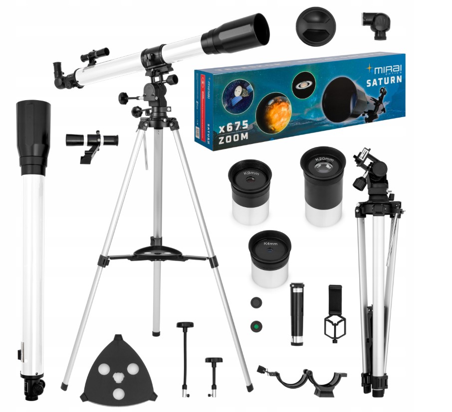 Teleskop Astronomiczny Mirai Optics Saturn F90070 Aziii Adapter Do Smartfon