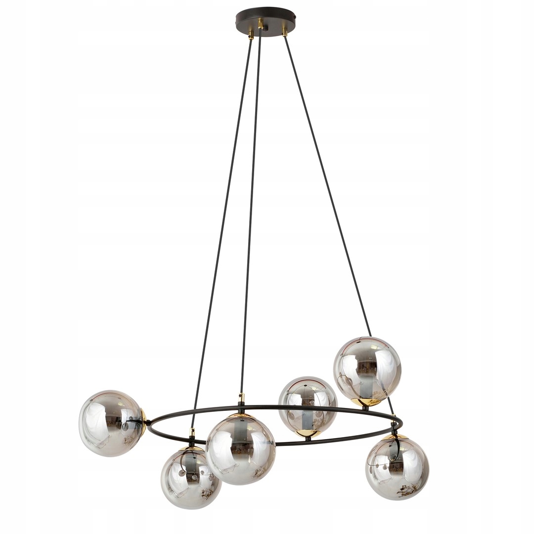 Závěsná lampa Emibig Azura 6 Bl Grafit 6 světelné body E14