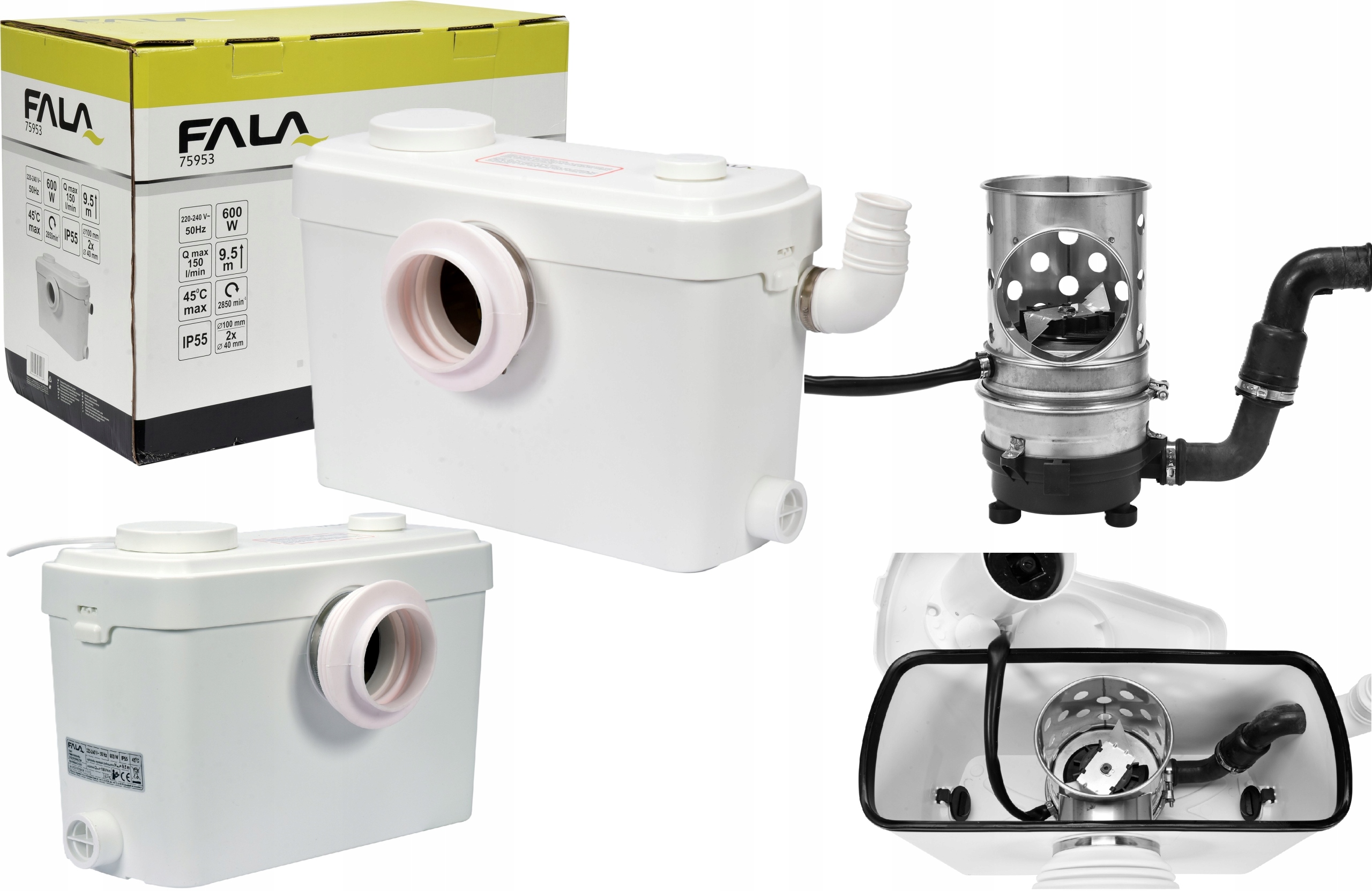 Sanitárna Pumpa Na Wc S Rezacími Nožmi Drvič Mlynček 600 W 150 l 75953