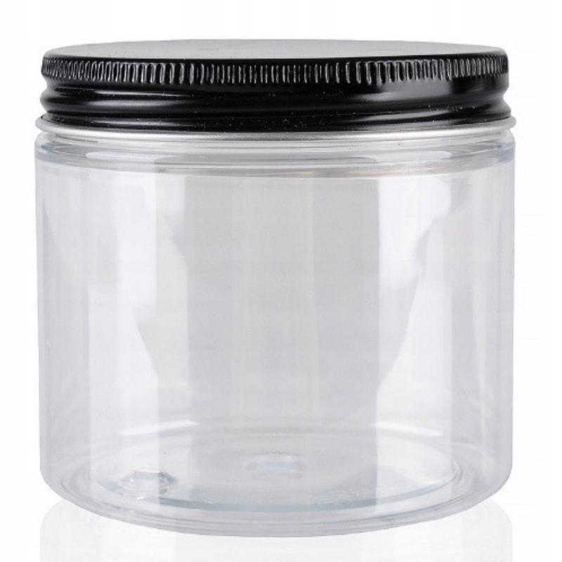 

Słoik Pet 200ml z nakrętką Alu Czarną