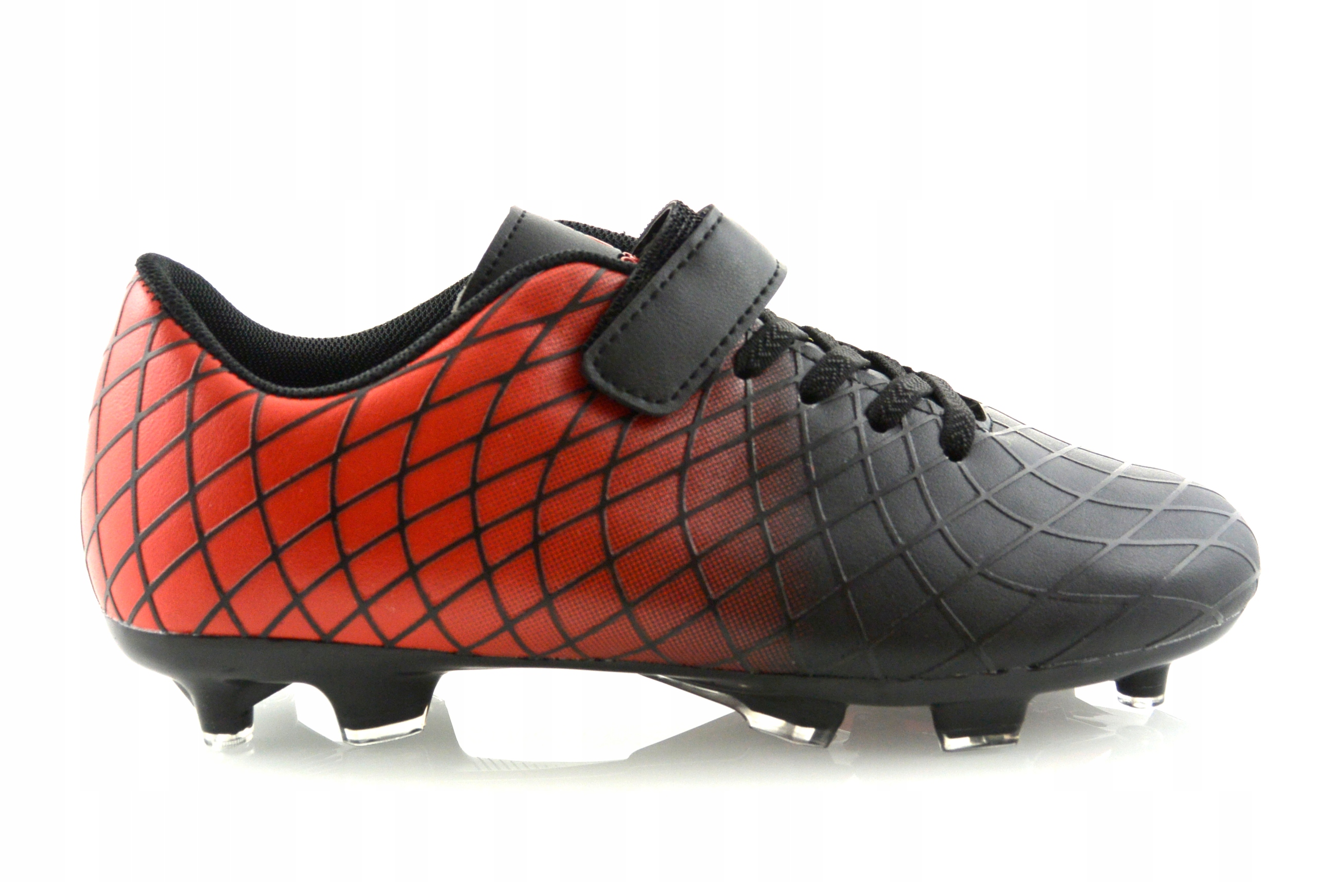 Czarno Czerwone Korki Buty Do Gry W Piłkę Nożną Na Rzepę Lanki Orlik r 30