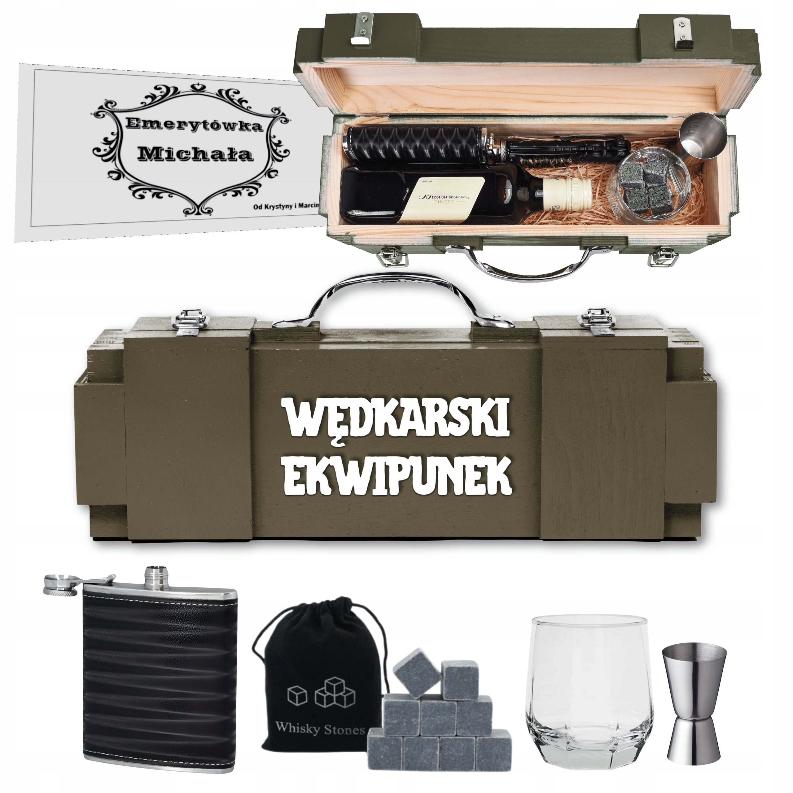 Dárek pro rybáře Personalizovaná krabička k narozeninám 18-99 Dřevěná