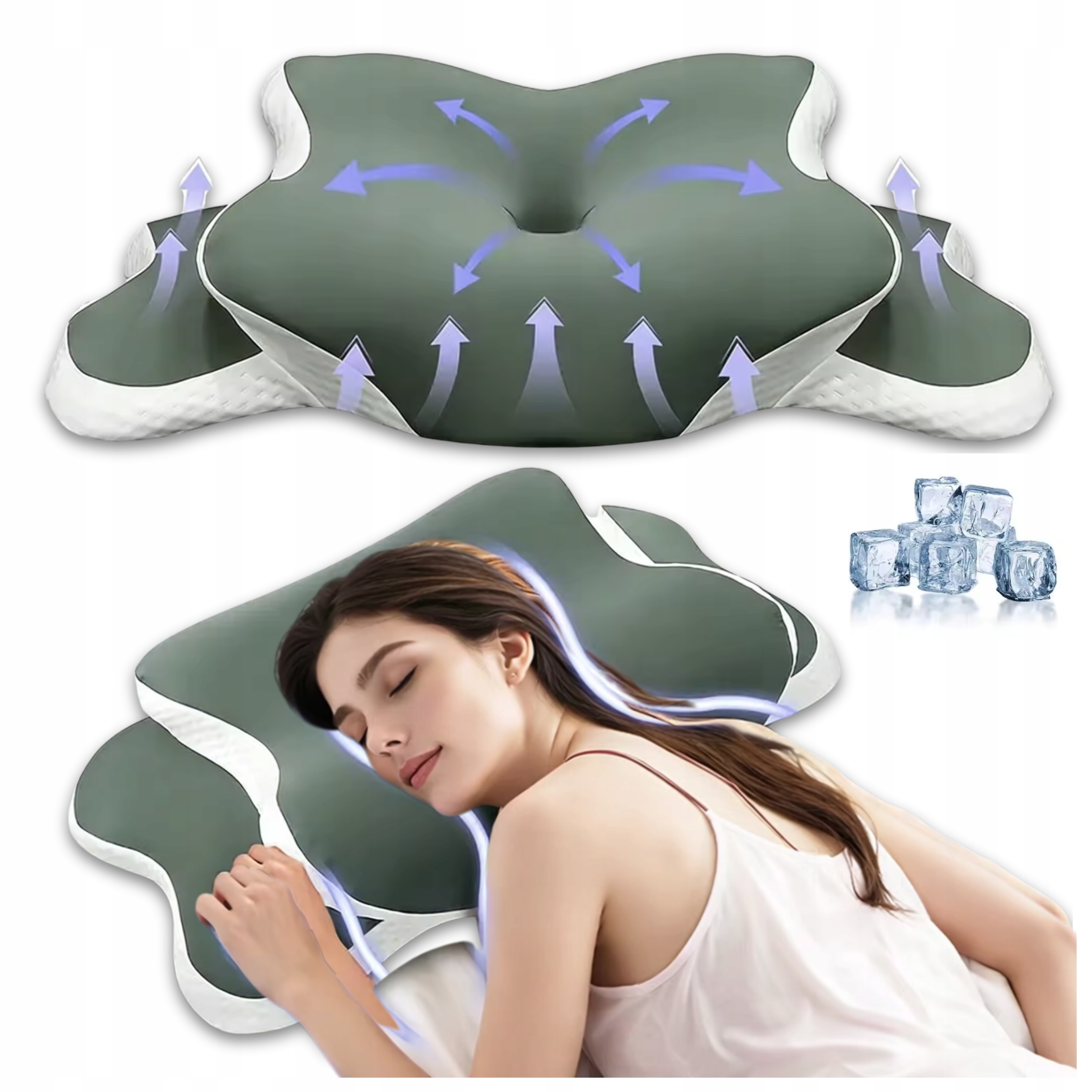 Ortopedický Vankúš Na Bolesti Chladného Chrbta A Krku S Penou Memory Foam