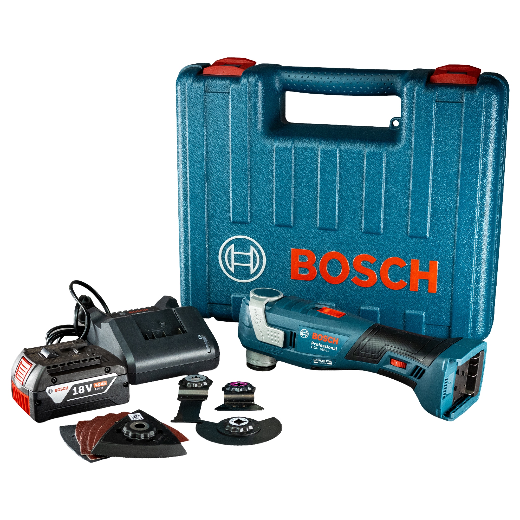 Narzędzie Wielofunkcyjne Multitool 18V Bosch Gop 185-Li 4,0Ah Akcesoria