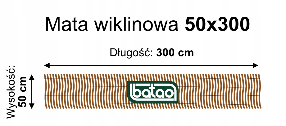 Mata wiklinowa, osłona na donice, rabaty, balkon, EKO, 50x300 cm PRODUCENT EAN (GTIN) 4007114131121