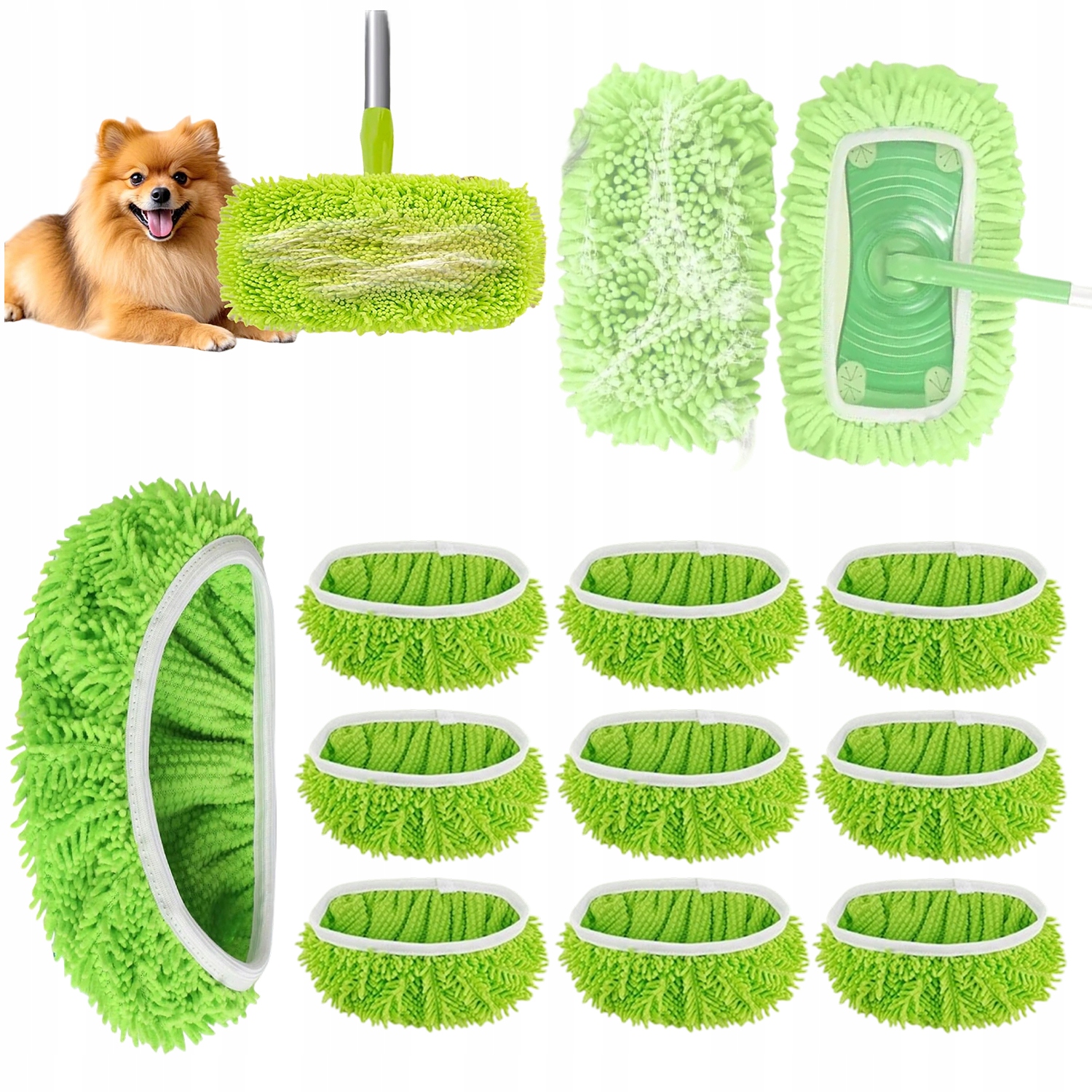 Levně Zásoba Z Mikrovlákna Pro Ploché Mopy, Suché Vlhké Podlahové Utěrky