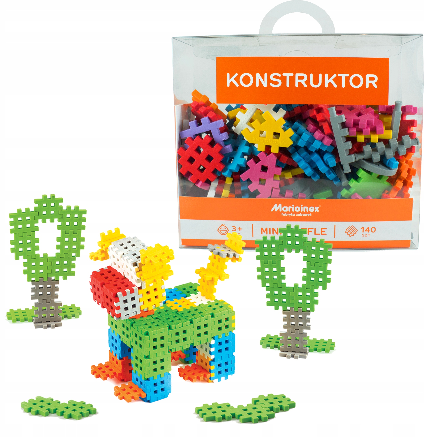 

Klocki Mini Waffle Konstruktor Marioinex 140 El.