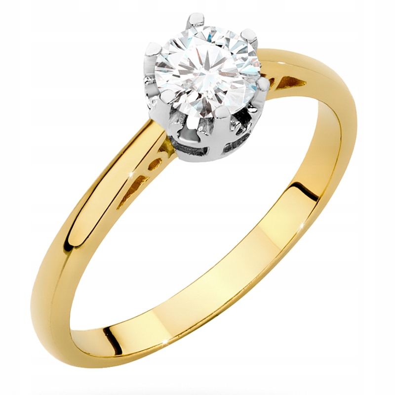 Zlatý Prstýnek pr. 585 s Briliantem 0,50 ct 14k