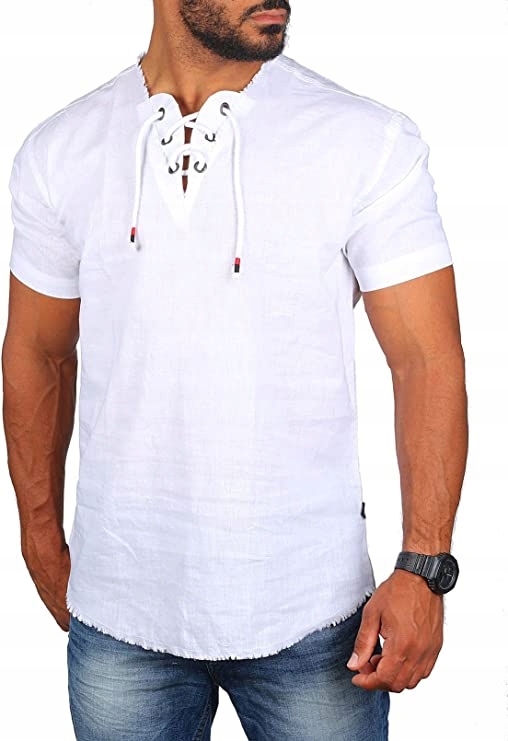 Prodyšná Lněná Košile Na Léto, Bílá