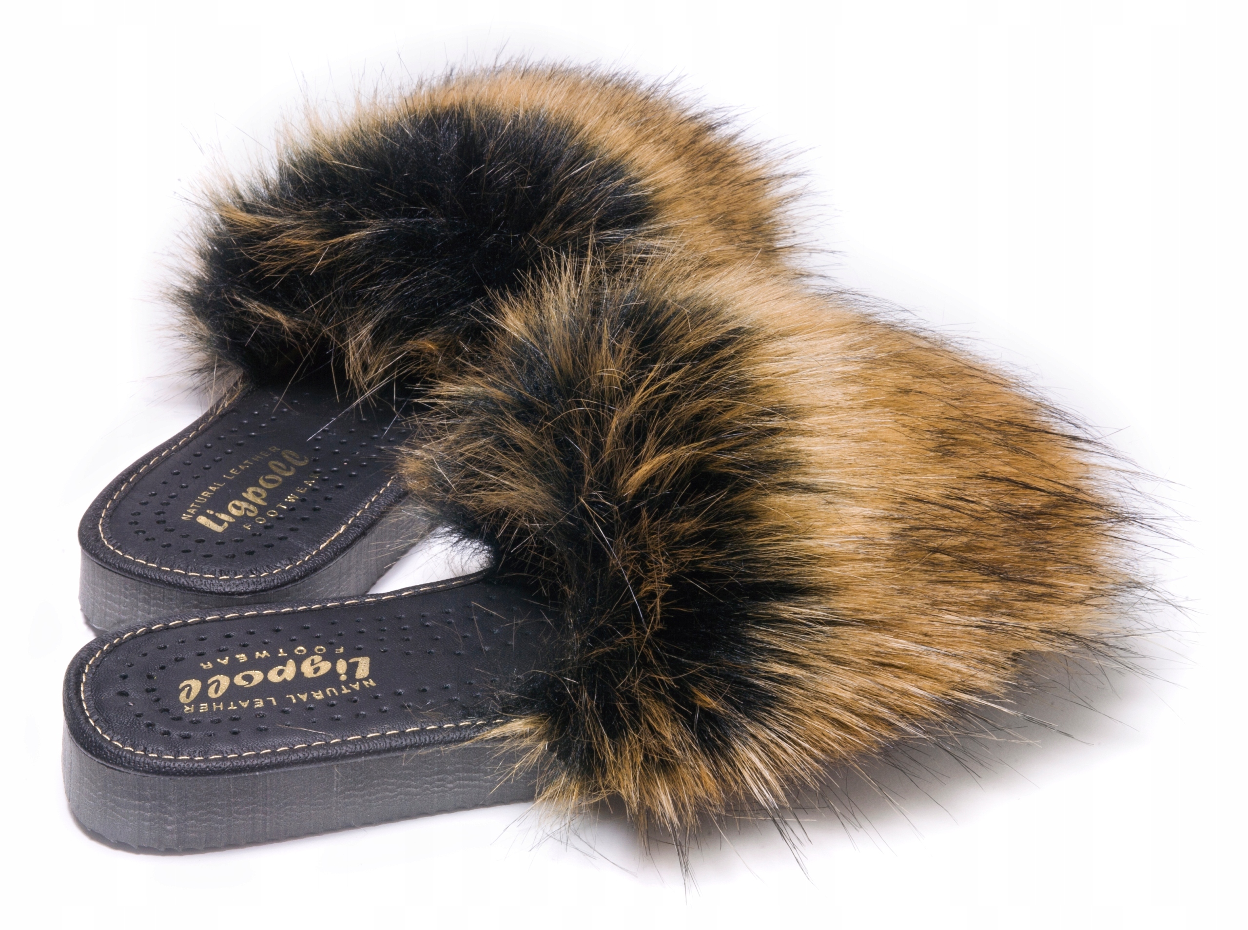 

Pantofle Damskie Kapcie Skórzane Laczki Ligpoll