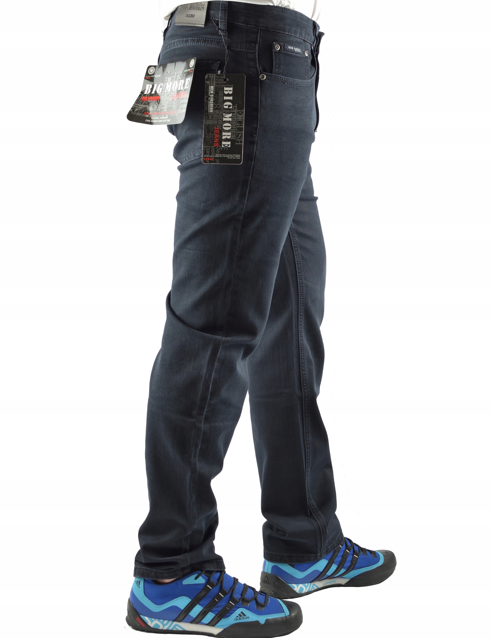 Spodnie Męskie Big more Jeansy Szare W32/L32