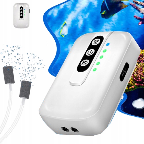 Levně Dvojřídový Akváriový Bublažovač Pro Akvária 30-100 L S Nastavitelnými Vývody Vzduchu