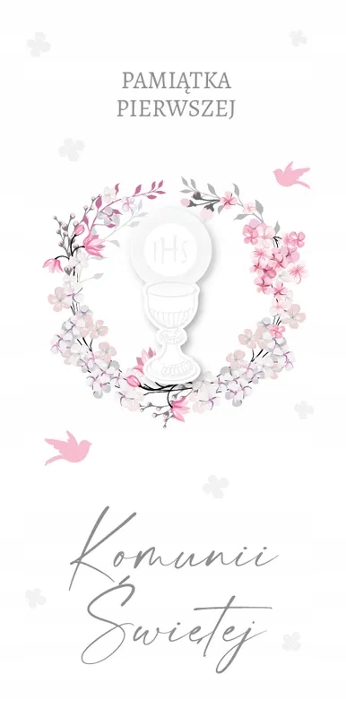 

Na Komunię Kartka dla Dziewczynki Premium DLAS164