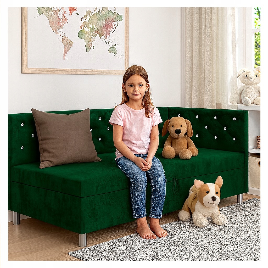 Postel pro mláděž Jednolůžková pohovka 110x195 cm Otevíratelná s úložným prostorem