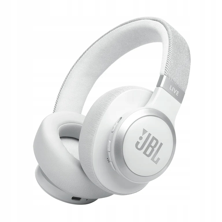 Bezdrôtové Slúchadlá Na Uši Jbl Live 770NC Biele Anc Redukcia Šumu