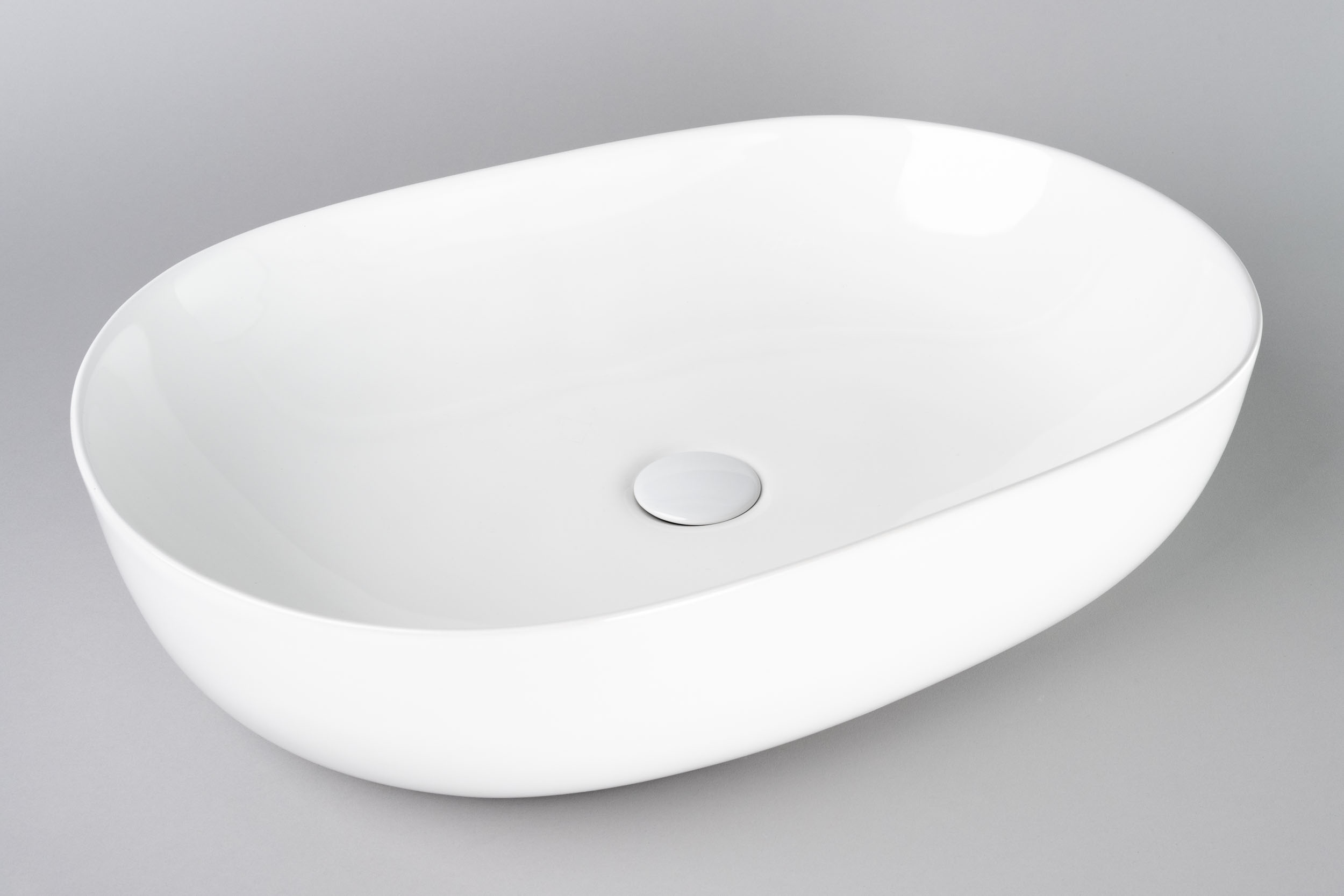 UMYWALKA NABLATOWA OWALNA DŁUGA Z WYSOKIM RANTEM GŁĘBOKA CERAMICZNA NA BLAT Kod producenta 2450216042