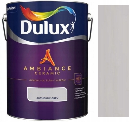 Dulux Ambiance Ceramic Farba Ceramiczna Authentic Grey 5L