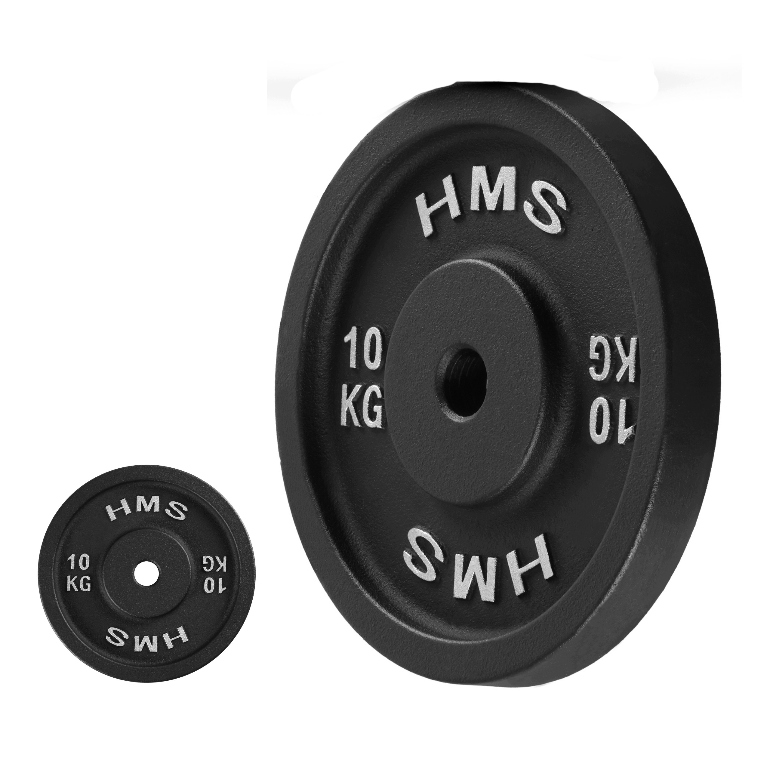 Litinový talíř na hmatníky pro zátěžovou činku, posilovna 10 kg Hms