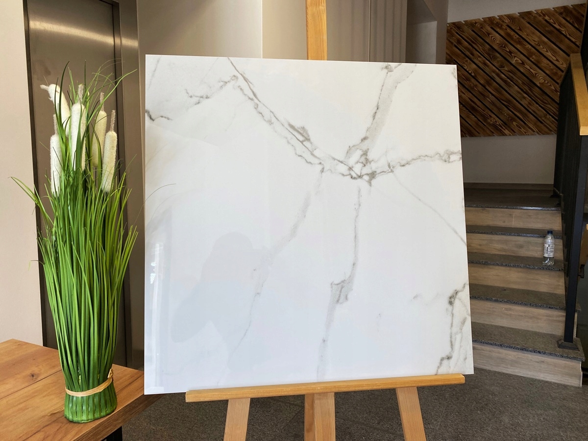 płytka 60x60 gres polerowany Atlanta white marmur