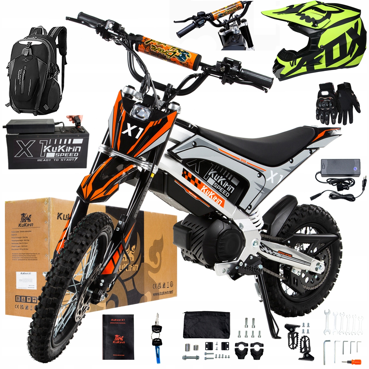 Kukirin X1 2026 Nové terénní elektrické vozidlo 2000W50KM/H 48V20.8Ah 14''