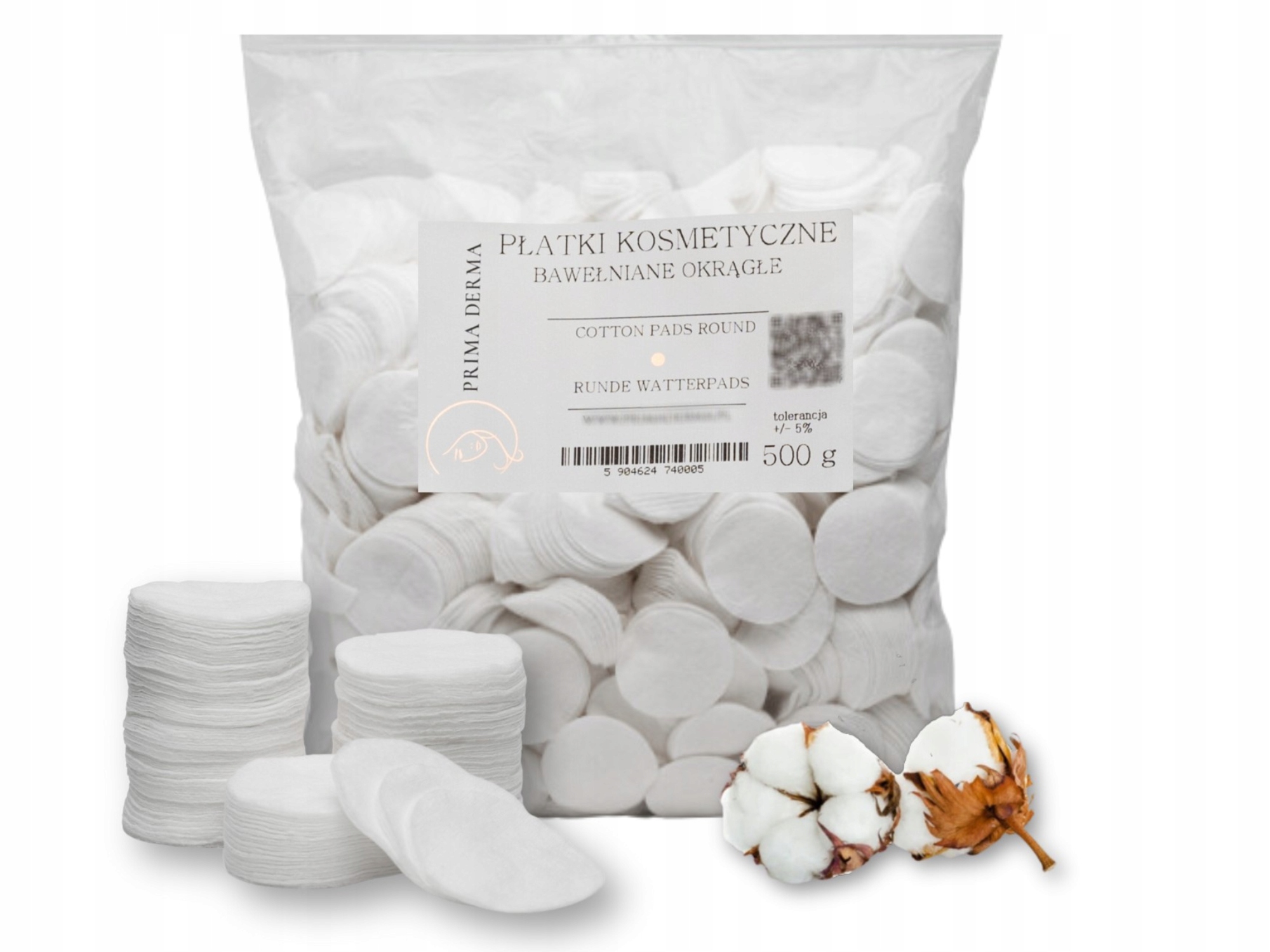 PŁATKI HIGIENICZNE BAWEŁNIANE 0,5kg Prima Derma