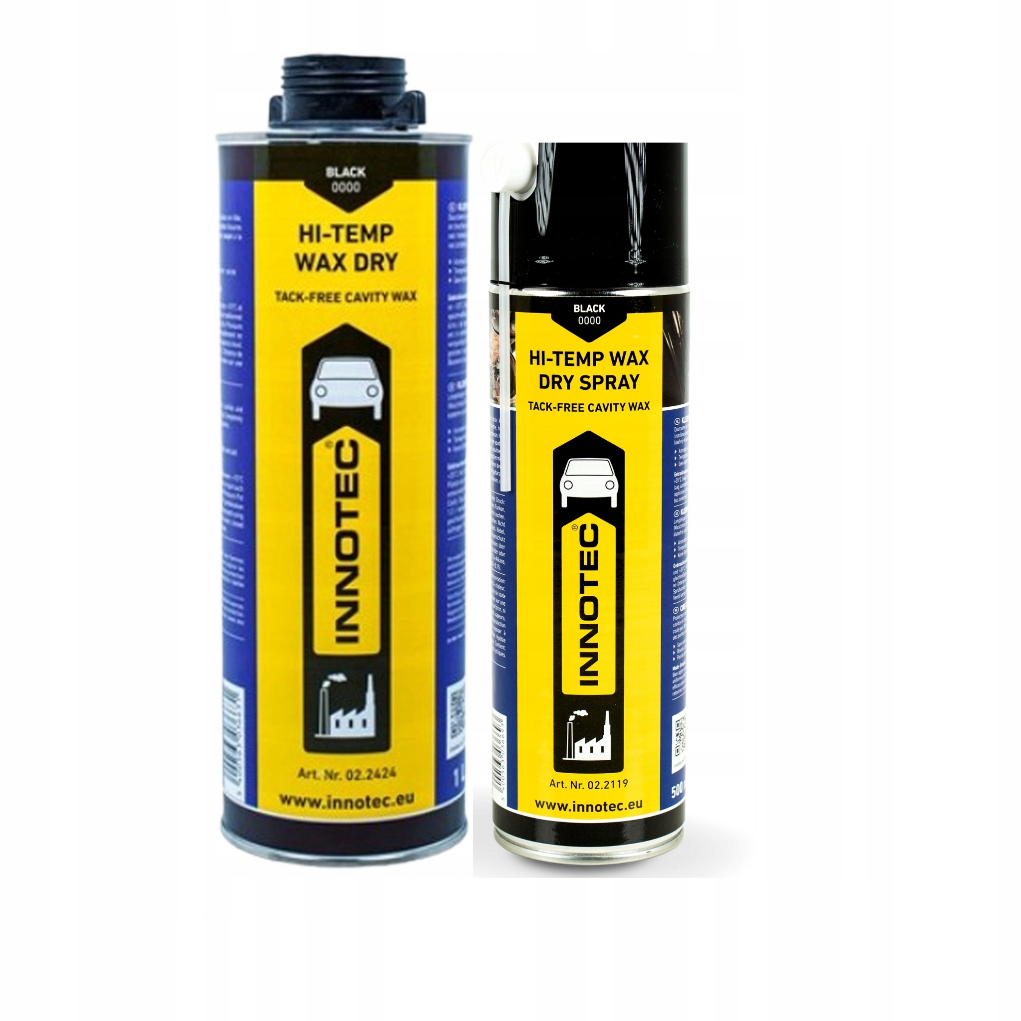 Innotec Suchý vosk Wax Dry čierny Wax Dry Spray 500 ml čierny