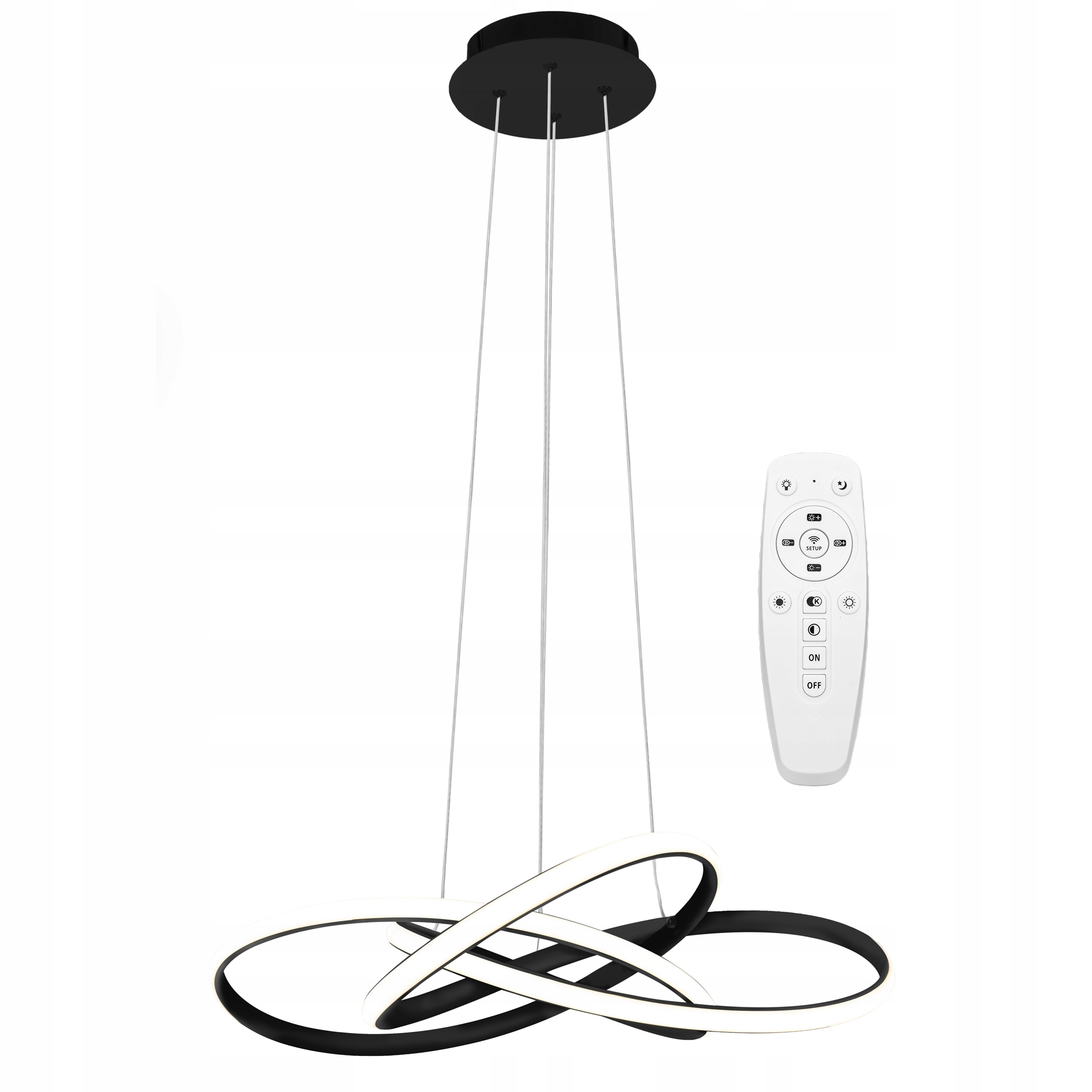 

Lampa Sufitowa Wisząca Ring Black Led Pilot