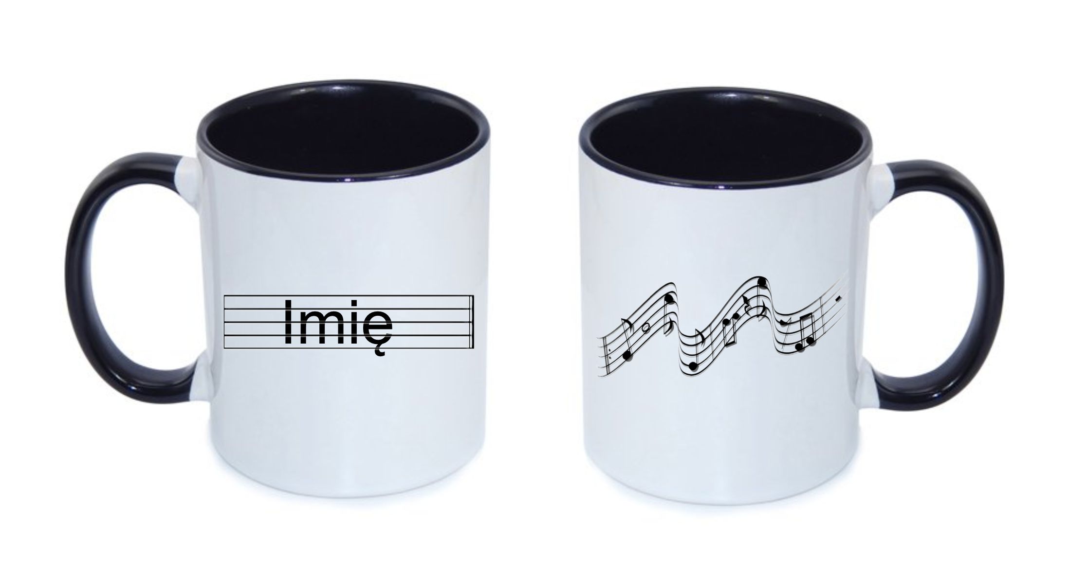 

Kubek z nadrukiem nuty, muzyk