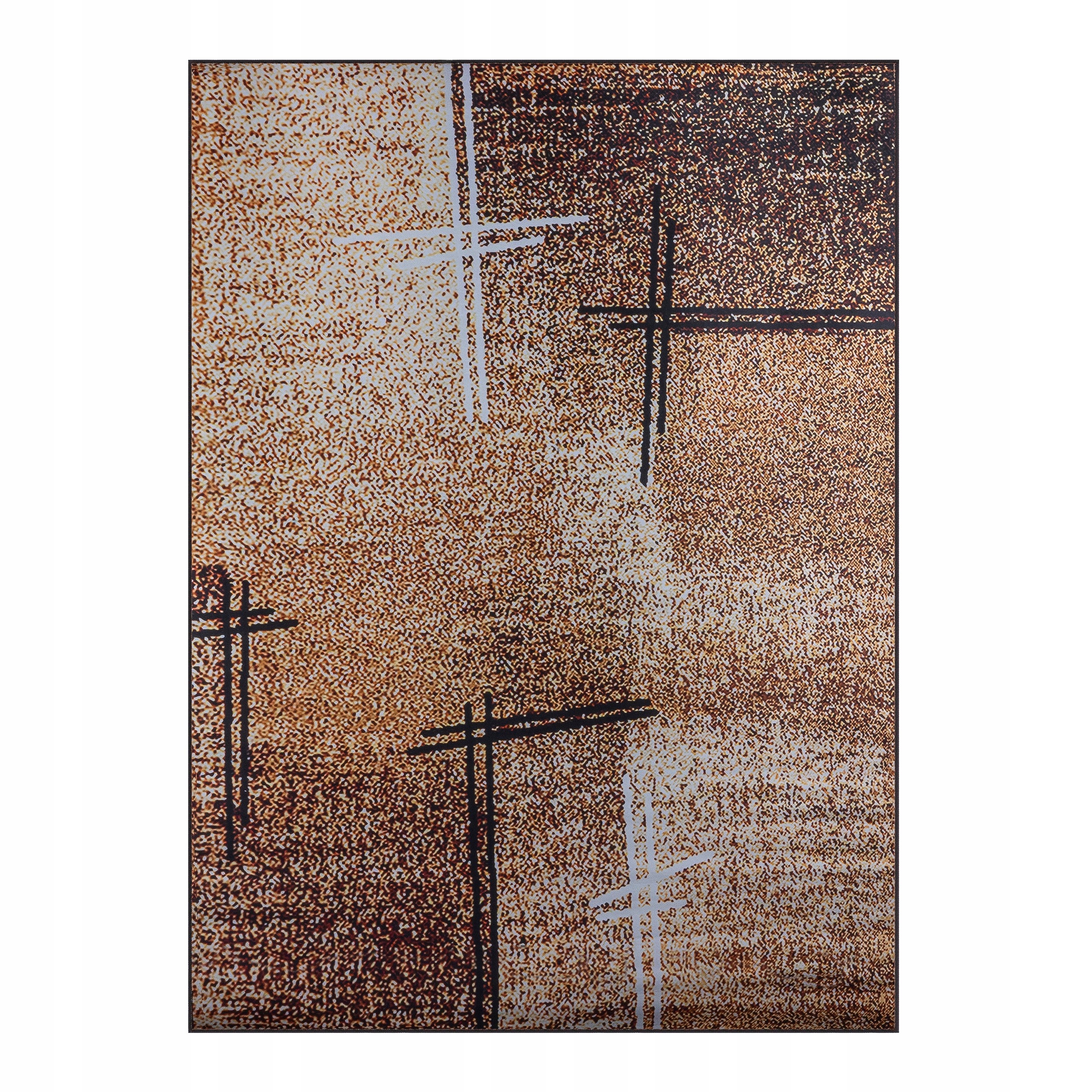 Koberec Do Pokoje 200X300 CM Hnědo-béžový Moderní Protiskluzový Loft