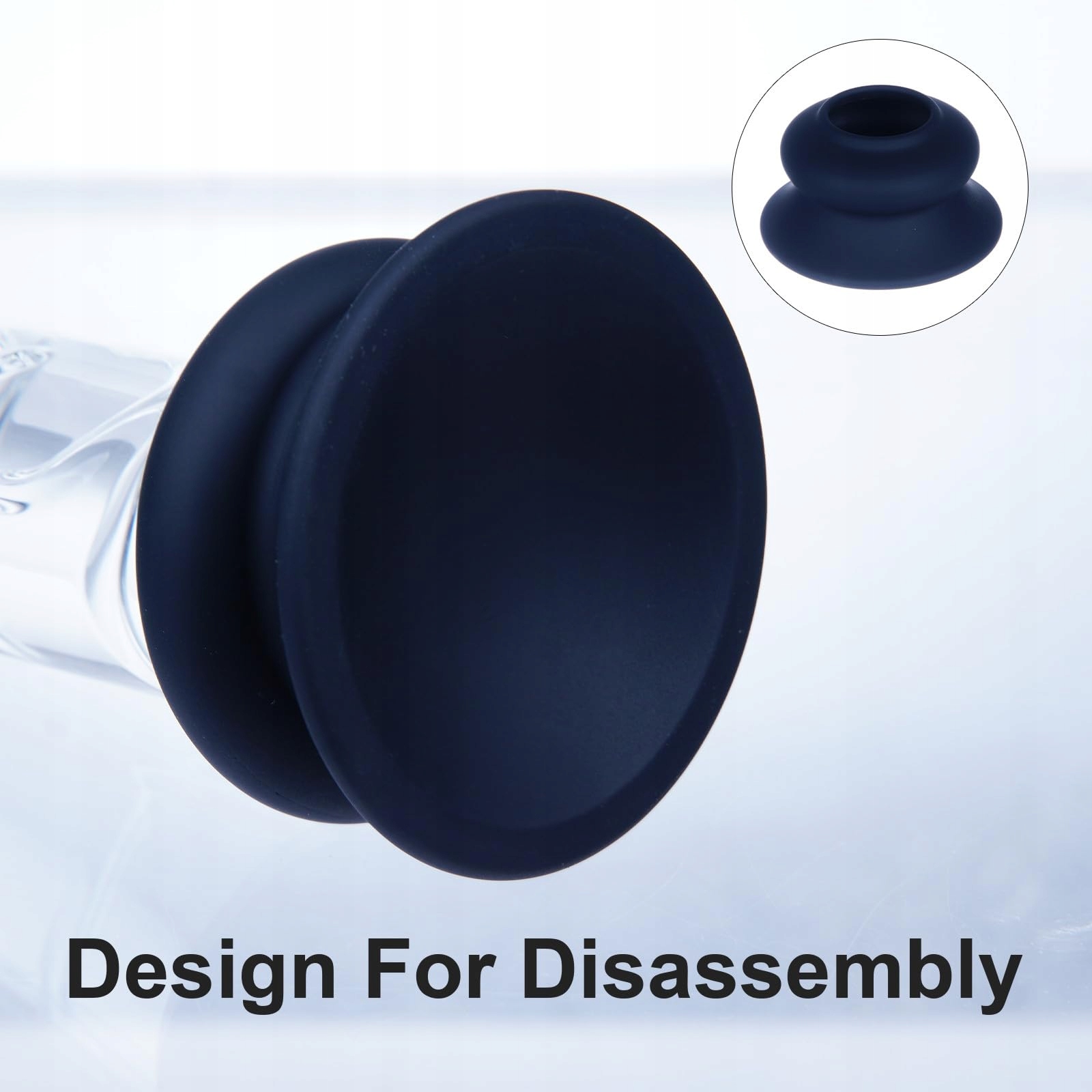 GLASDILDO Realistyczny Dildo 21 cm z Silikonową Przyssawką dla Par — miniatura 2