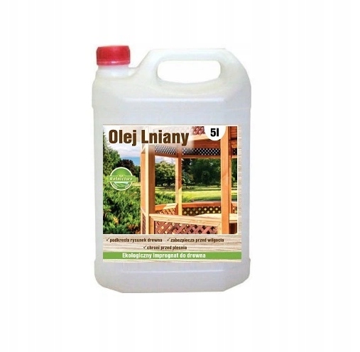 

100% naturalny Olej Lniany do impregnacji drewna 5