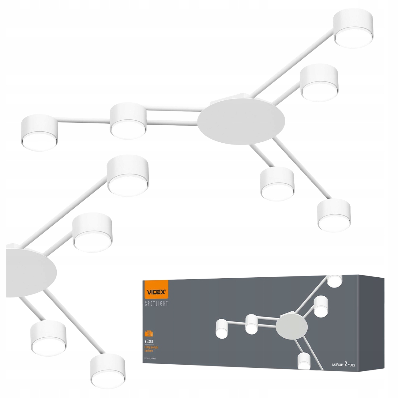 Led Stropní Svítidlo GX53 Osvětlení Hliník VL-SPF21B-W IP20 Bílá