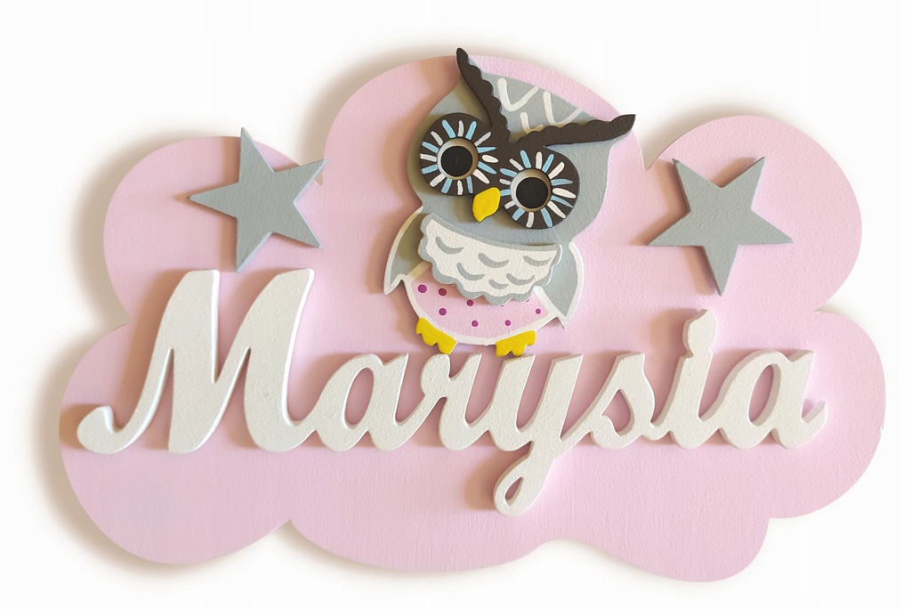 Наклейки на стену ОБЛАКА, Имя ребенка буквы