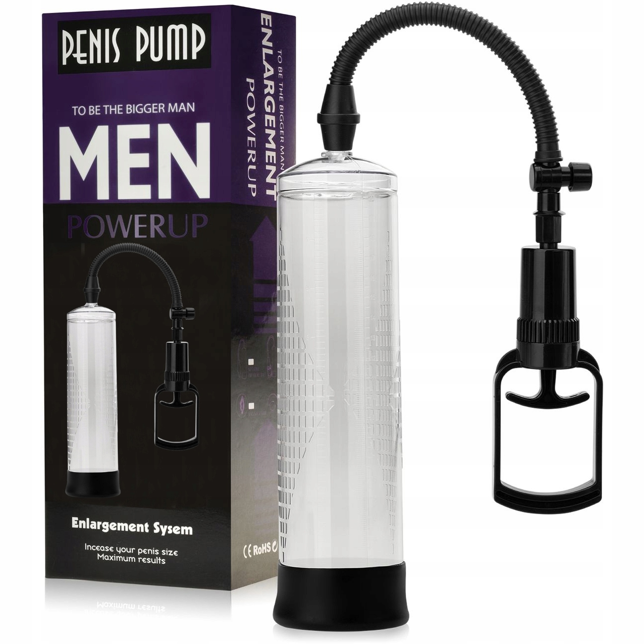 KLASYCZNA POMPKA POWIĘKSZAJĄCA PENISA Z AUTOMATEM POMPUJĄCYM MĘSKA POMPKA
