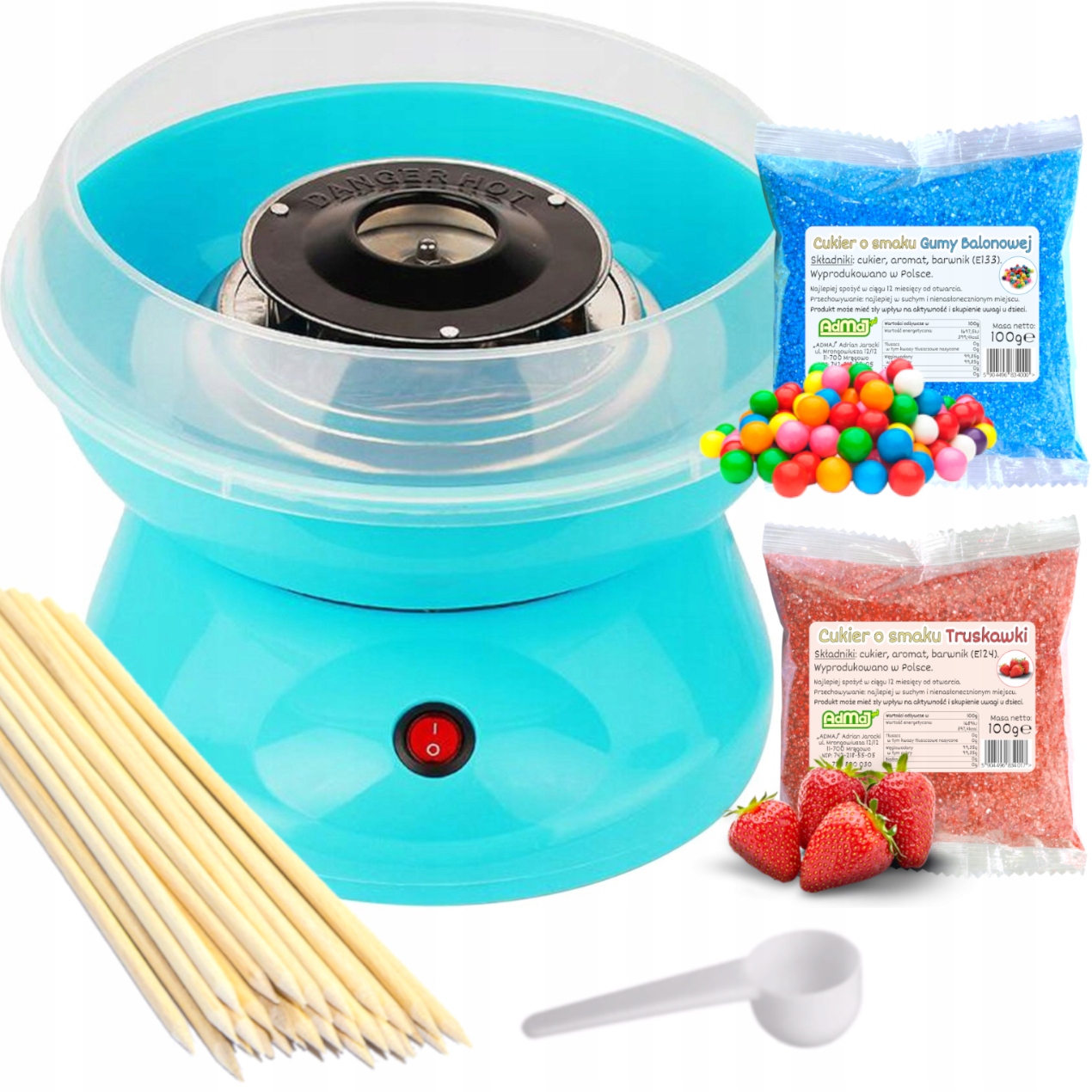 Domácí stroj na cukrovou vatu Stroj na výrobu vaty Cukr 2x 100 g