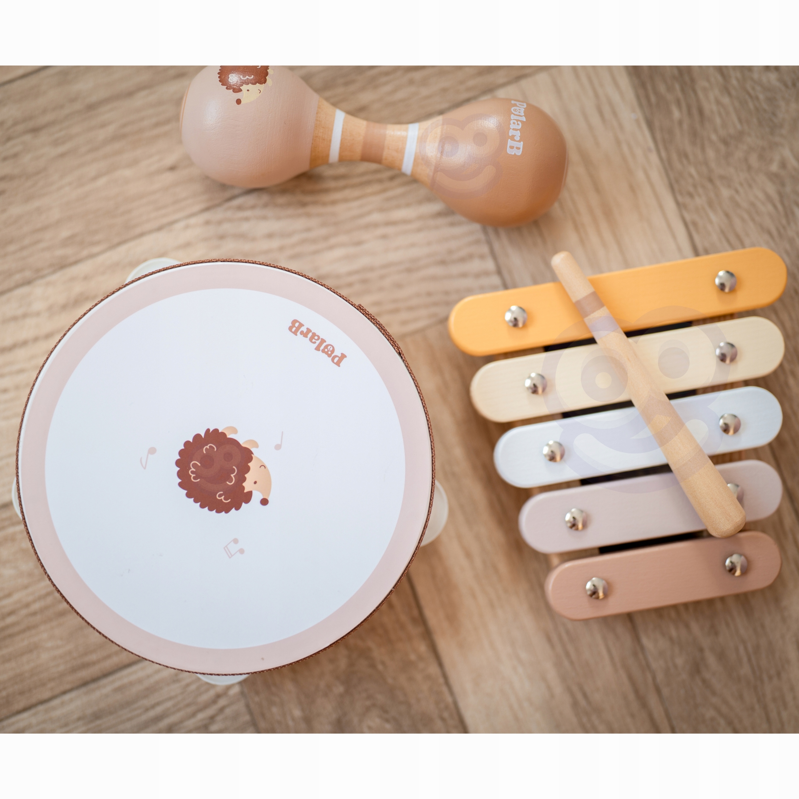 ZESTAW MUZYCZNY DREWNIANE INSTRUMENTY CYMBAŁKI TAMBURYN MARAKAS VIGA POLARB Rodzaj zestaw instrumentów