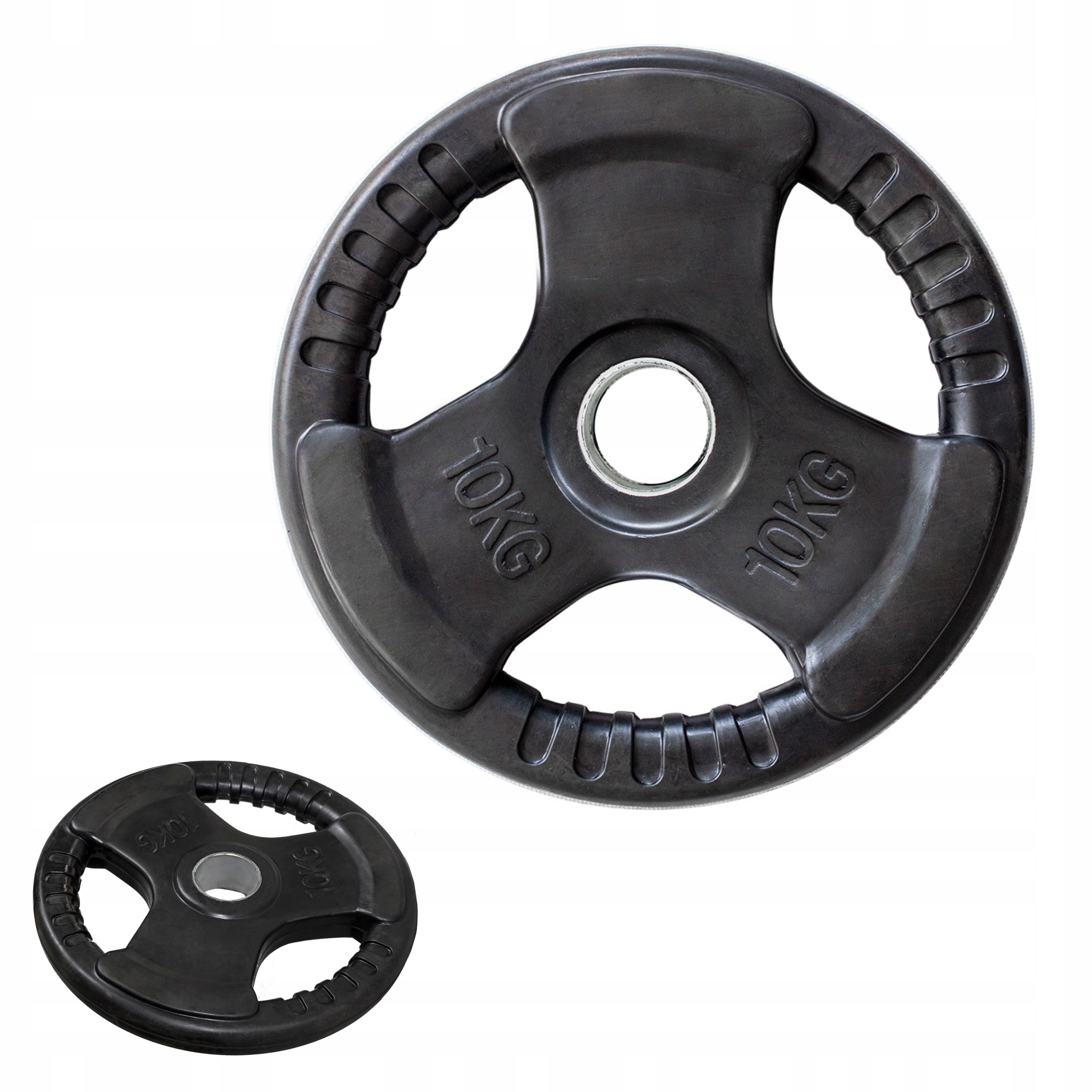 Závaží Železné pogumované Hms 10 kg Olympijský talíř 51 mm Osa