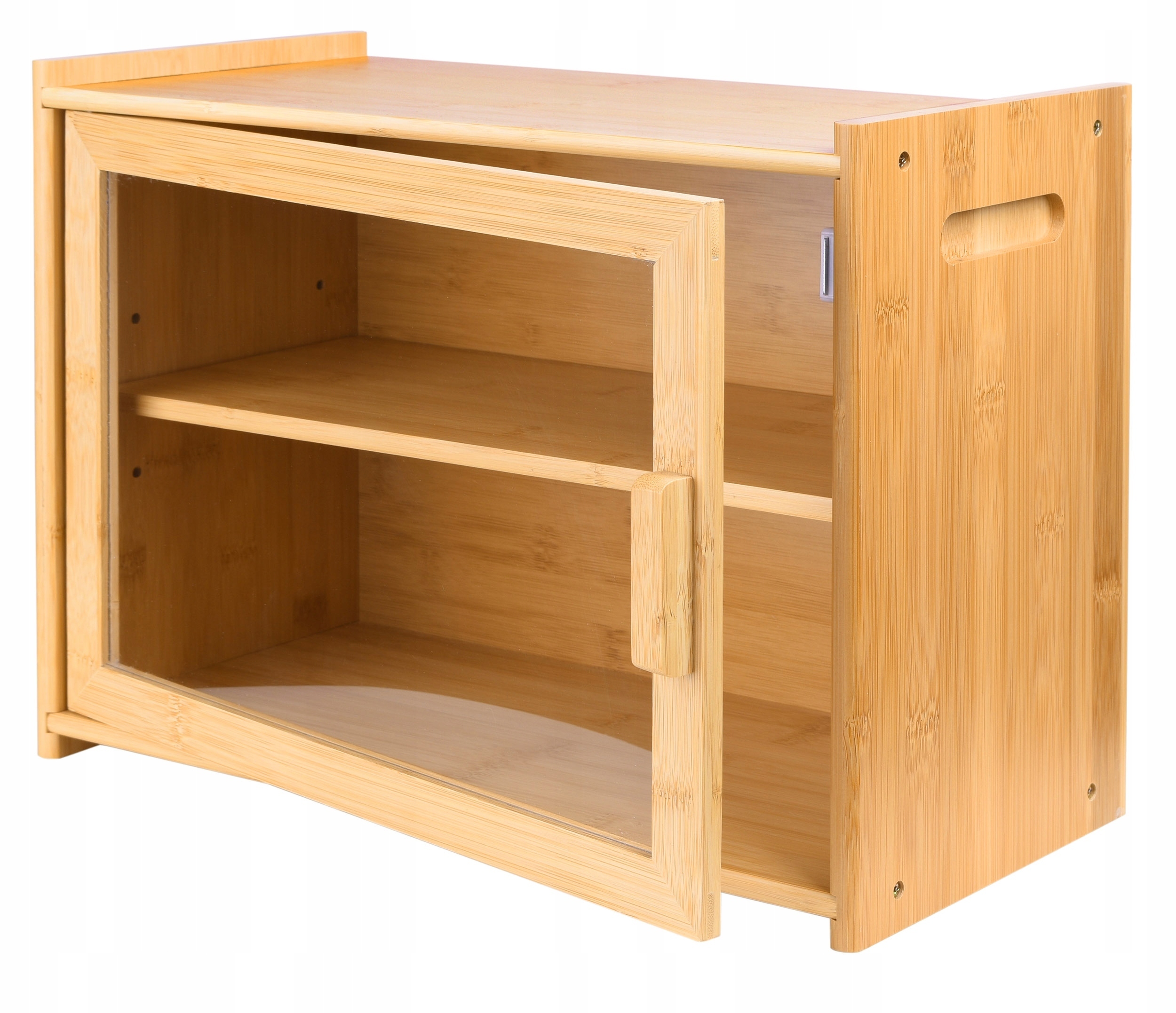 CHLEBAK BAMBUSOWY DREWNIANY POJEMNIK NA CHLEB BUŁKI PIECZYWO DUŻY Z PÓŁKĄ Linia Akcesoria bambusowe